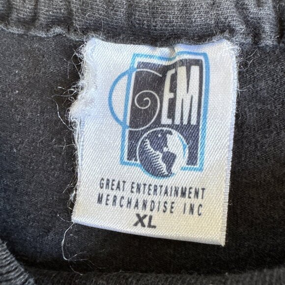 Woodstock Festival Vintage 90s T Shirt Mens XL EM Great Entertainment Black Crow - Picture 2 of 11